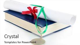  Presentation with medal - Beautiful PPT layouts featuring medals books - medal for achievement in education backdrop and a white colored foreground
