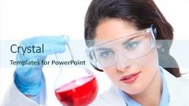  Presentation with women health - PPT layouts with medcine - scientific women in laboratory health background and a cool aqua colored foreground