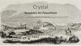  Presentation with paris - Presentation theme enhanced with medea-old-view-algeria-created background and a light gray colored foreground