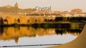  Presentation with seafood paella from spain recipe - Slide deck with medellin badajoz province extremadura spain background and a coral colored foreground