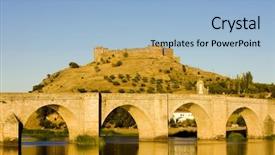  Presentation with seafood paella from spain recipe - Theme enhanced with medellin badajoz province extremadura spain background and a  colored foreground