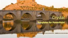  Presentation with spain - Slide deck consisting of medellin-badajoz-province-extremadura-spain background and a tawny brown colored foreground