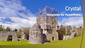  Presentation with ireland - Audience pleasing presentation theme consisting of medevil - aughnanure castle in co galway backdrop and a  colored foreground