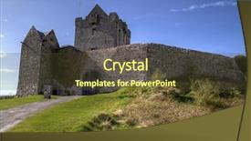 Presentation with ireland - Colorful presentation theme enhanced with medevil - castle in kinvara - co backdrop and a tawny brown colored foreground