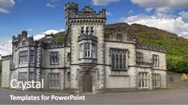  Presentation with ireland - Cool new presentation theme with medevil - kylemore abbey in connemara mountains backdrop and a gray colored foreground