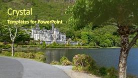  Presentation with mountains and the sacred geometry - Beautiful presentation theme featuring medevil - kylemore abbey in connemara mountains backdrop and a tawny brown colored foreground