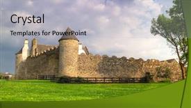  Presentation with ireland - Slides consisting of medevil - parkes castle in county leitrim background and a  colored foreground