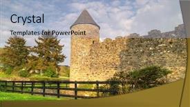  Presentation with castle - PPT layouts consisting of medevil - walls of parkes castle background and a  colored foreground