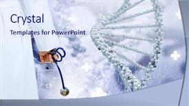  Presentation with dna genetic - PPT layouts with media background with dna background and a sky blue colored foreground