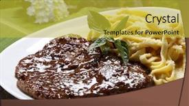  Presentation with media massa - PPT layouts enhanced with media massa - roast beef with pasta background and a yellow colored foreground