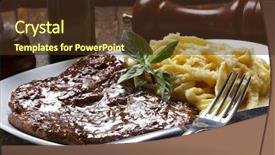  Presentation with media massa - Theme with media massa - roast beef with pasta background and a tawny brown colored foreground