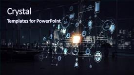  Presentation with knowledge sharing innovation social media - Colorful PPT theme enhanced with media panel with infographs mixed backdrop and a wine colored foreground