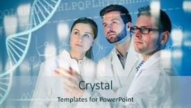  Presentation with engineering - Cool new presentation design with media screen genetic engineering backdrop and a lemonade colored foreground