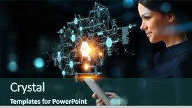  Presentation with media - PPT layouts with media technologies for business mixed background and a ocean colored foreground