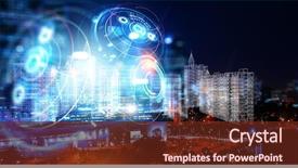  Presentation with media - PPT layouts enhanced with media technologies in business mixed background and a tawny brown colored foreground