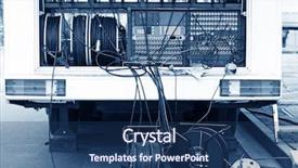  Presentation with broadcast - Amazing slide set having media tv radio - tv broadcast car backdrop and a ocean colored foreground