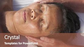  Presentation with facial - Colorful PPT theme enhanced with medial - japanese facial massage backdrop and a  colored foreground