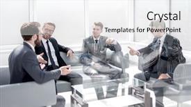  Presentation with mediation - Beautiful PPT theme featuring mediation - business people talk sitting backdrop and a white colored foreground