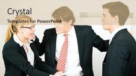  Presentation with mediation - Audience pleasing presentation design consisting of mediation - business team having a serious backdrop and a coral colored foreground