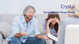  Presentation with mediation - Beautiful PPT layouts featuring mediation - couple arguing and crying backdrop and a sky blue colored foreground