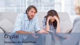  Presentation with mediation - Slide set with mediation - man speaking to the therapist background and a seafoam green colored foreground