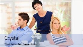  Presentation with aged - Amazing PPT layouts having mediation - middle aged mother feeling helpless backdrop and a light blue colored foreground