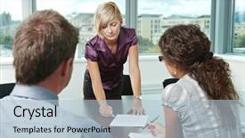  Presentation with mediation - Cool new PPT layouts with mediation - team of casual looking business backdrop and a light blue colored foreground