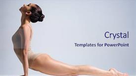  Presentation with yoga - Slide deck featuring mediation - young beautiful yoga female posing background and a sky blue colored foreground