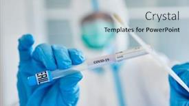  Presentation with medic - Amazing slide deck having medic-in-protective-clothing-shows backdrop and a light blue colored foreground