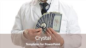  Presentation with social security - Presentation with medicaid - doctor with stethoscope and social background and a  colored foreground