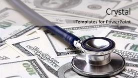  Presentation with stethoscope medication - Beautiful slides featuring medicaid - heap of dollars with stethoscope backdrop and a light gray colored foreground
