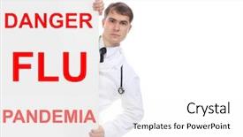  Presentation with theme - Colorful theme enhanced with medicaid - medical theme serious doctor looking backdrop and a white colored foreground