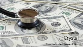  Presentation with money racker - Theme consisting of medicaid - money background and a  colored foreground