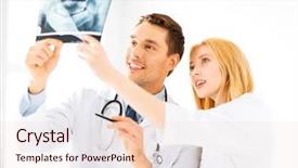  Presentation with dental x ray - Slides having medicaid - picture of two doctors looking background and a lemonade colored foreground