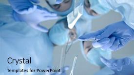  Presentation with medical instruments - Amazing PPT layouts having medicaid - surgeons holding medical instruments backdrop and a light blue colored foreground