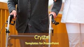  Presentation with helping - Amazing slide deck having medicaid - young nurse and female senior backdrop and a tawny brown colored foreground