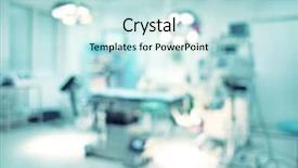  Presentation with operating room - PPT layouts consisting of medical - blurred background of modern operating background and a sky blue colored foreground