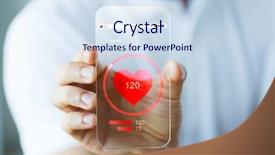  Presentation with technology health - Slide set consisting of medical - business technology health care background and a sky blue colored foreground