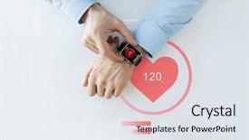  Presentation with hands heart - PPT theme enhanced with medical - close up of hands background and a sky blue colored foreground