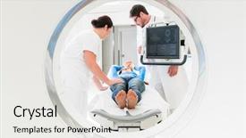  Presentation with nurse - Presentation having medical - doctor nurse and patient background and a white colored foreground