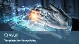  Presentation with science - Audience pleasing presentation theme consisting of medical - innovative technologies in science backdrop and a ocean colored foreground