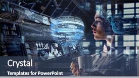  Presentation with media - Slide deck consisting of medical - innovative technologies in science background and a ocean colored foreground