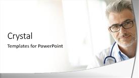  Presentation with doctor office - Presentation design consisting of medical - portrait of doctor in office background and a white colored foreground