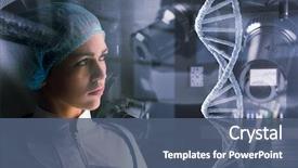  Presentation with female doctor - Amazing PPT layouts having medical - portrait of female doctor backdrop and a ocean colored foreground