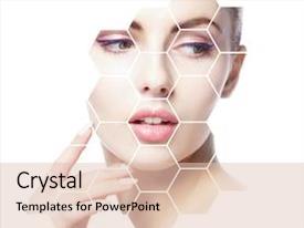 Cosmetics Medical Portrait Of PPT template 91 | CrystalGraphics