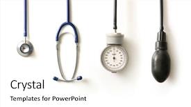  Presentation with octopus on isolated white - PPT theme featuring medical - stethoscope isolated on white background and a white colored foreground