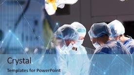  Presentation with operating room - Presentation design consisting of medical - surgery healthcare medicine and people background and a light blue colored foreground