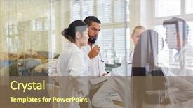  Presentation with nurses - Colorful PPT layouts enhanced with medical - team of doctors and nurses backdrop and a violet colored foreground