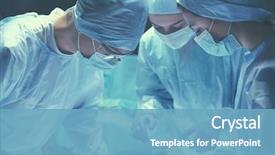  Presentation with operating room - Slides enhanced with medical - team surgeon at work background and a teal colored foreground