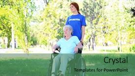  Presentation with volunteer - Amazing PPT theme having  backdrop and a  colored foreground